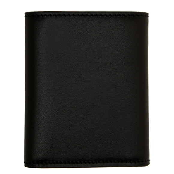 Alexander McQueen Black Logo Trifold Leather Wallet - Picture 2 of 6
